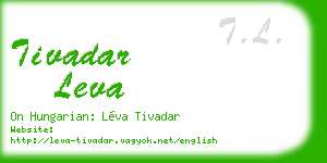 tivadar leva business card